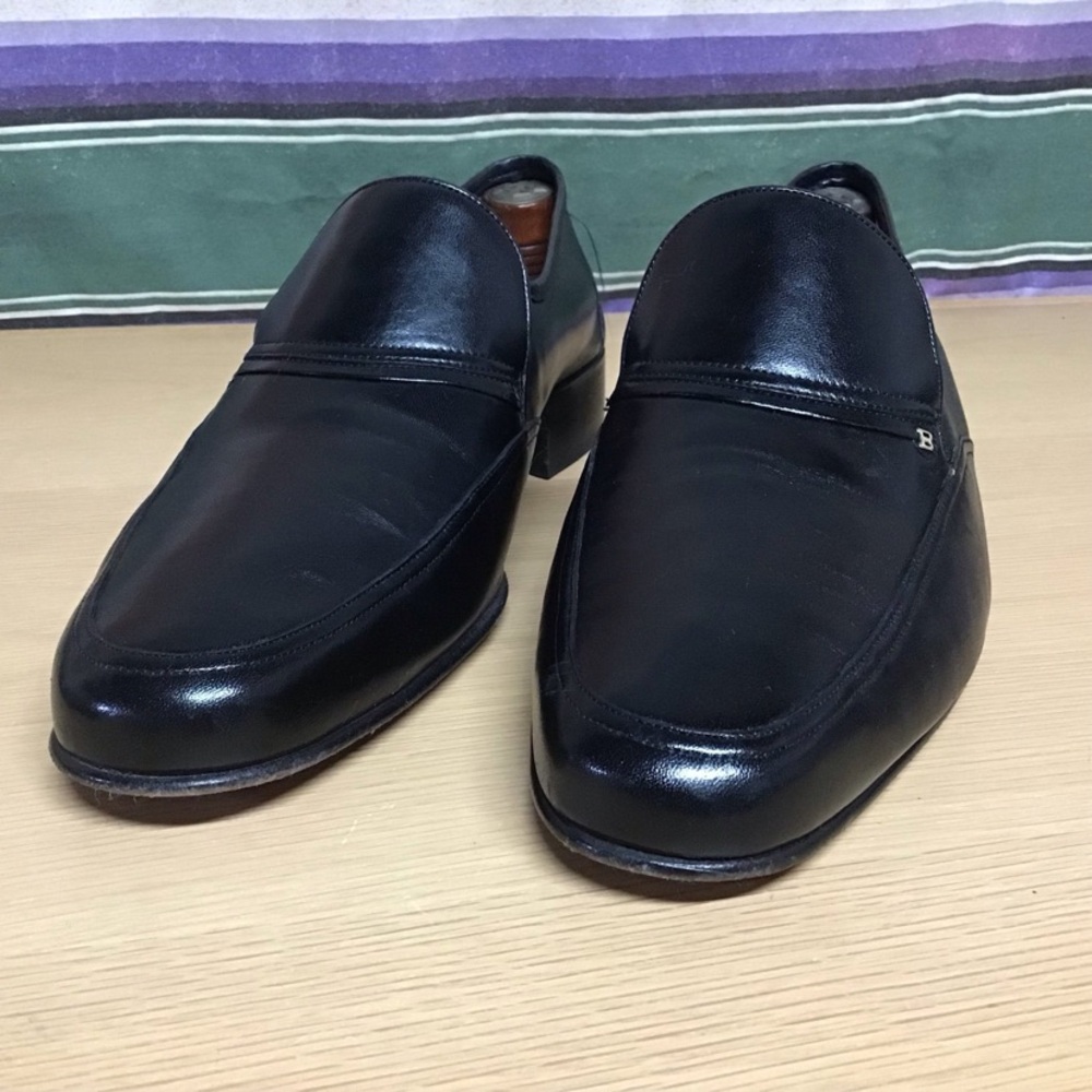 EUC Bally Black Leather Loafers Size 11.5 Made In Switzerland - Picture 4 of 12